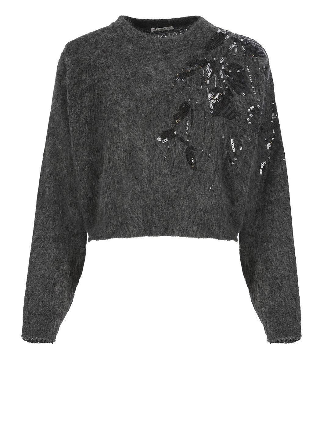 Cropped black cashmere on sale sweater