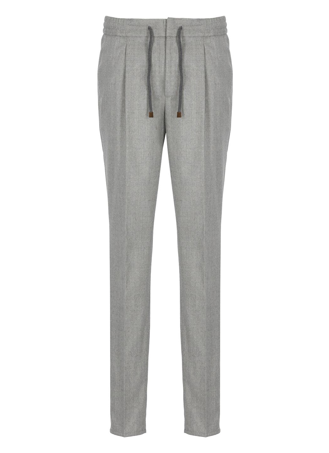 Womens Brunello Cucinelli grey Virgin Wool Elasticated-Waist Trousers