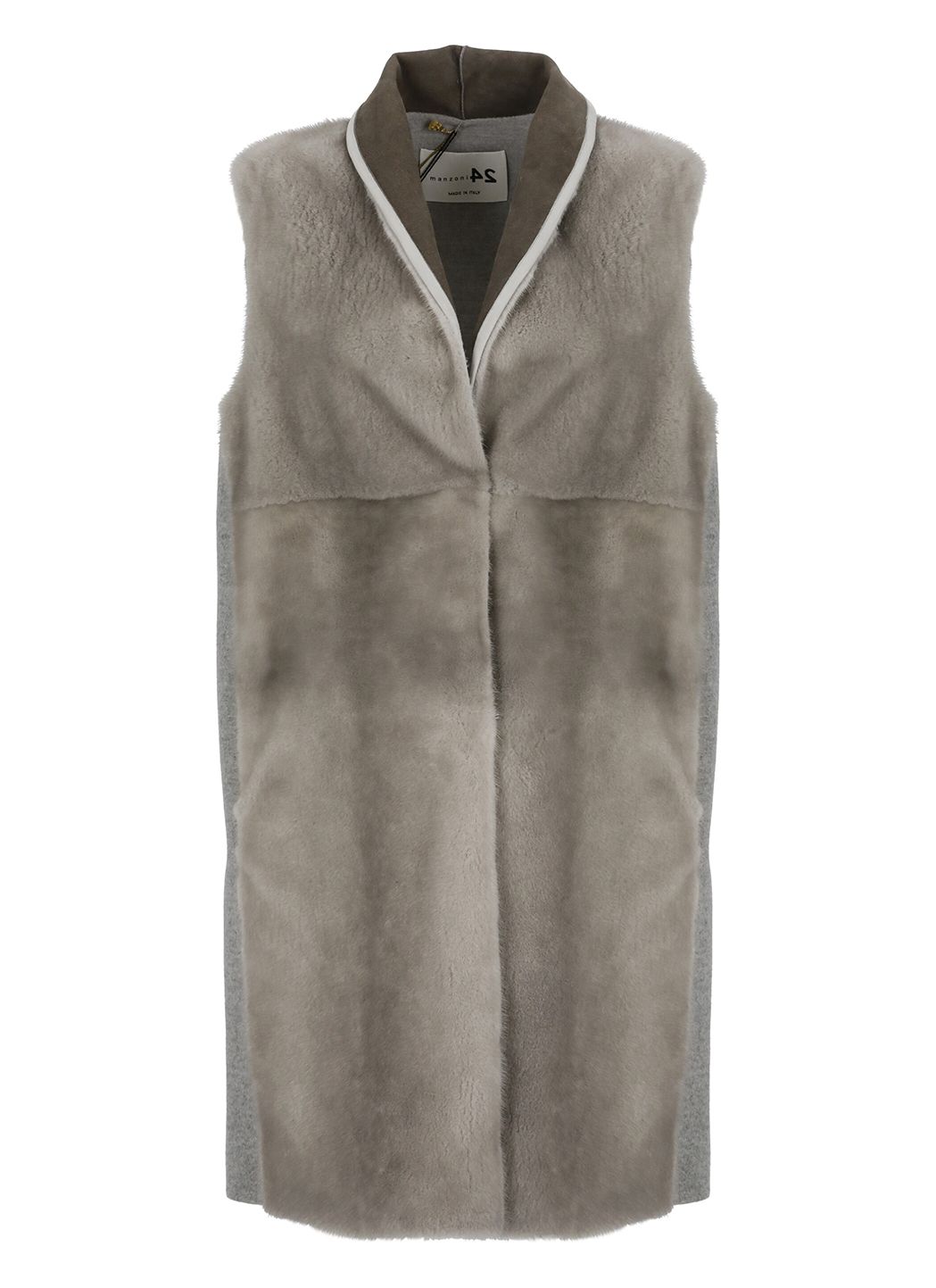 Wool and mink vest