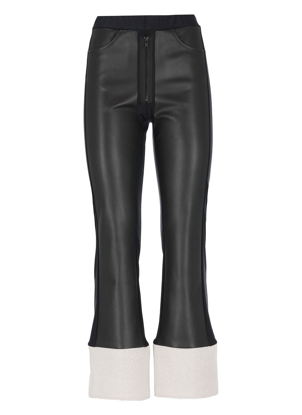 Leather-Like Flare Luxe Black Pants – Ribbon Chix