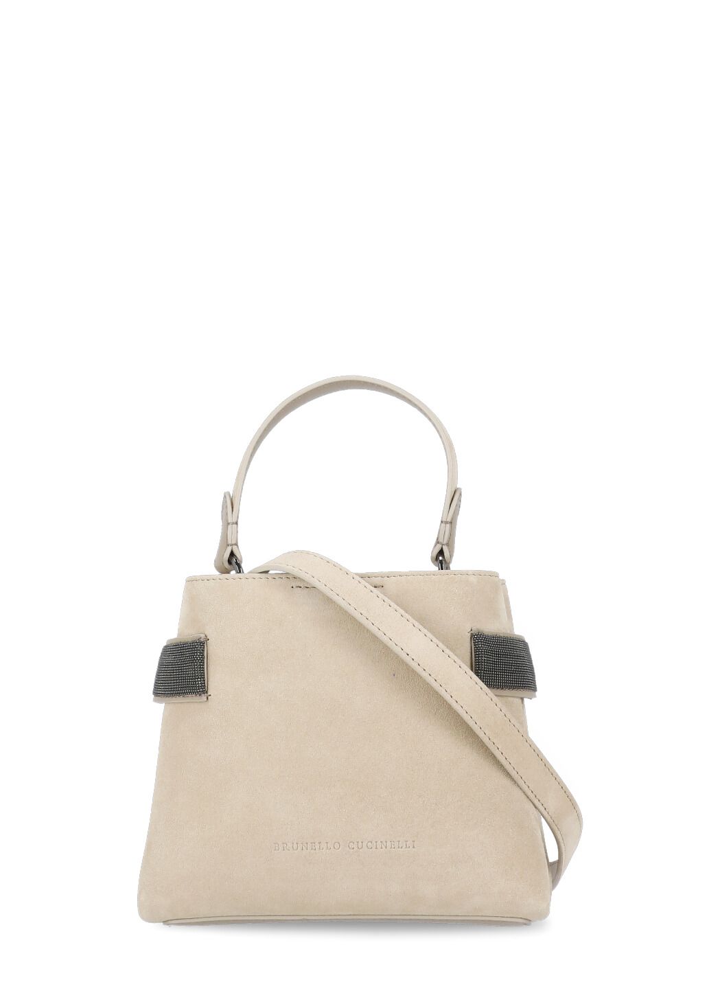 Suede leather hand bag