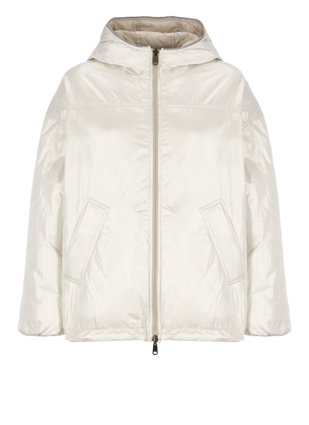 Reversible down jacket with jewel