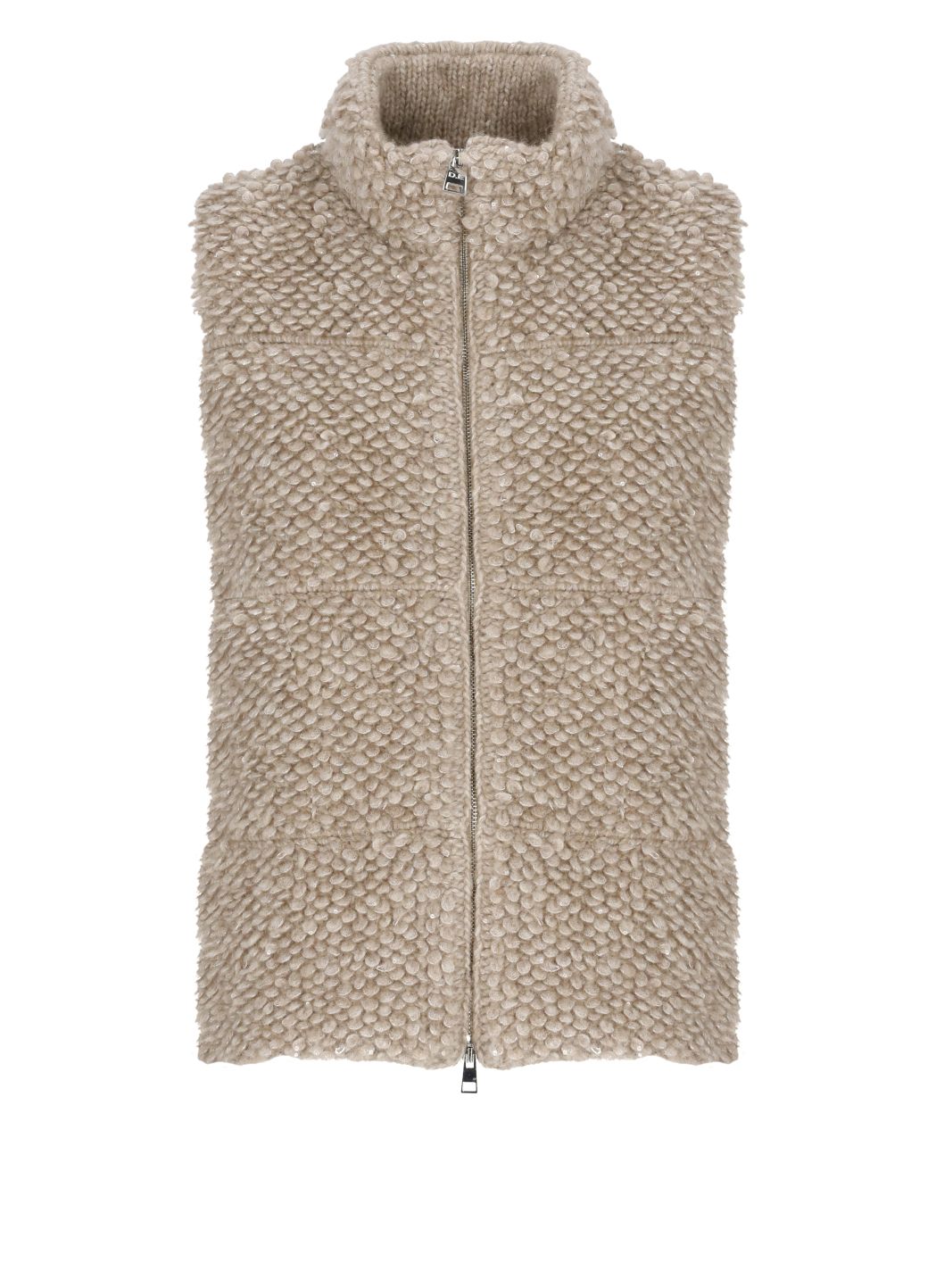 Wool blend sleeveless jacket