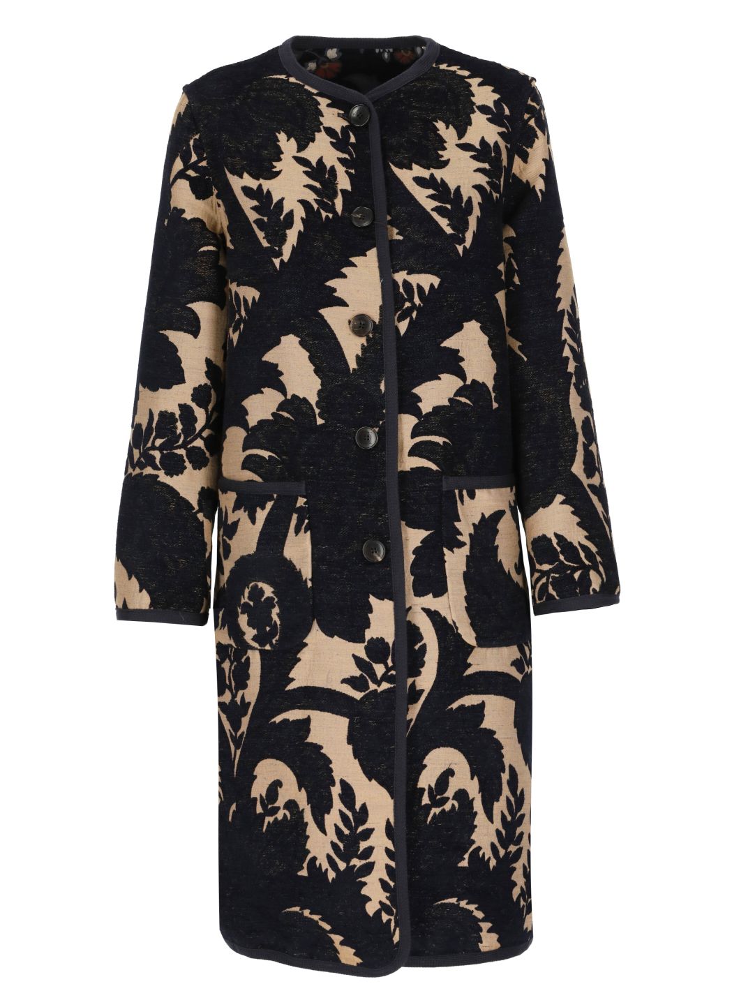 Reversible coat with print