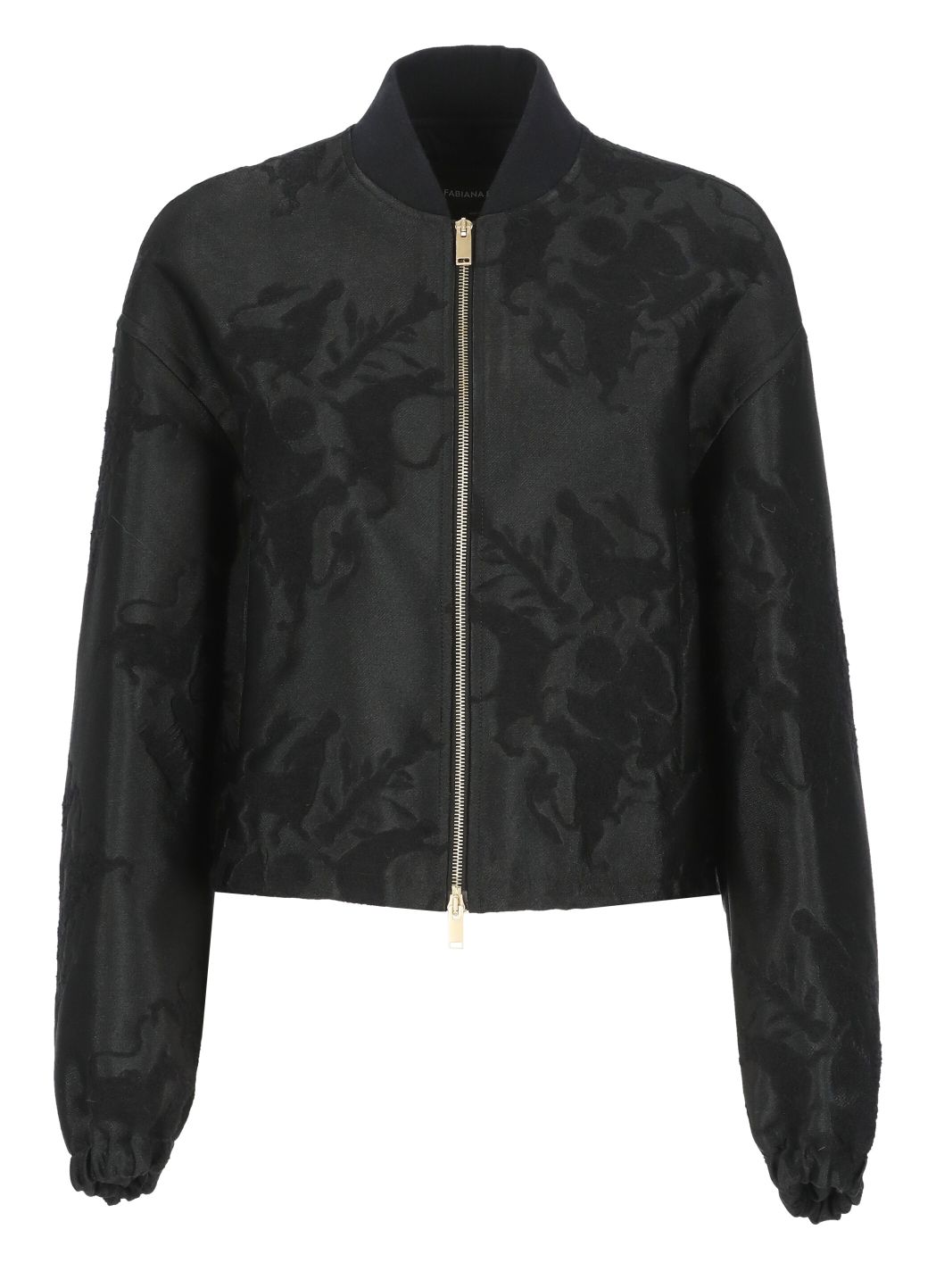 Bomber jacket with floral pattern