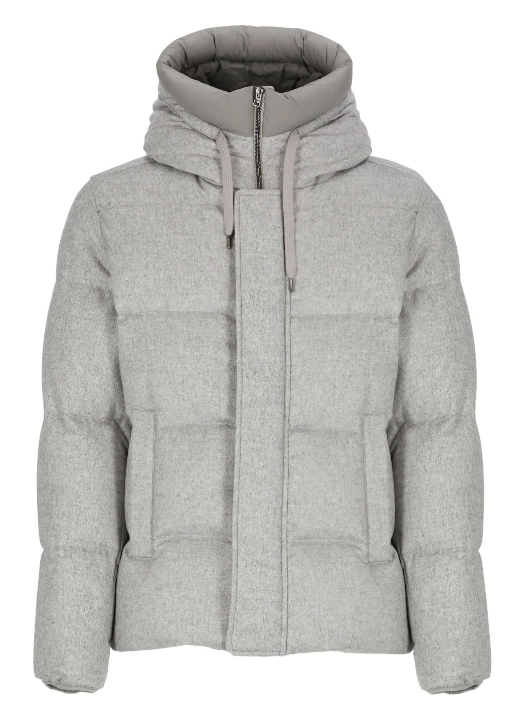 Cashmere and silk padded bomber jacket