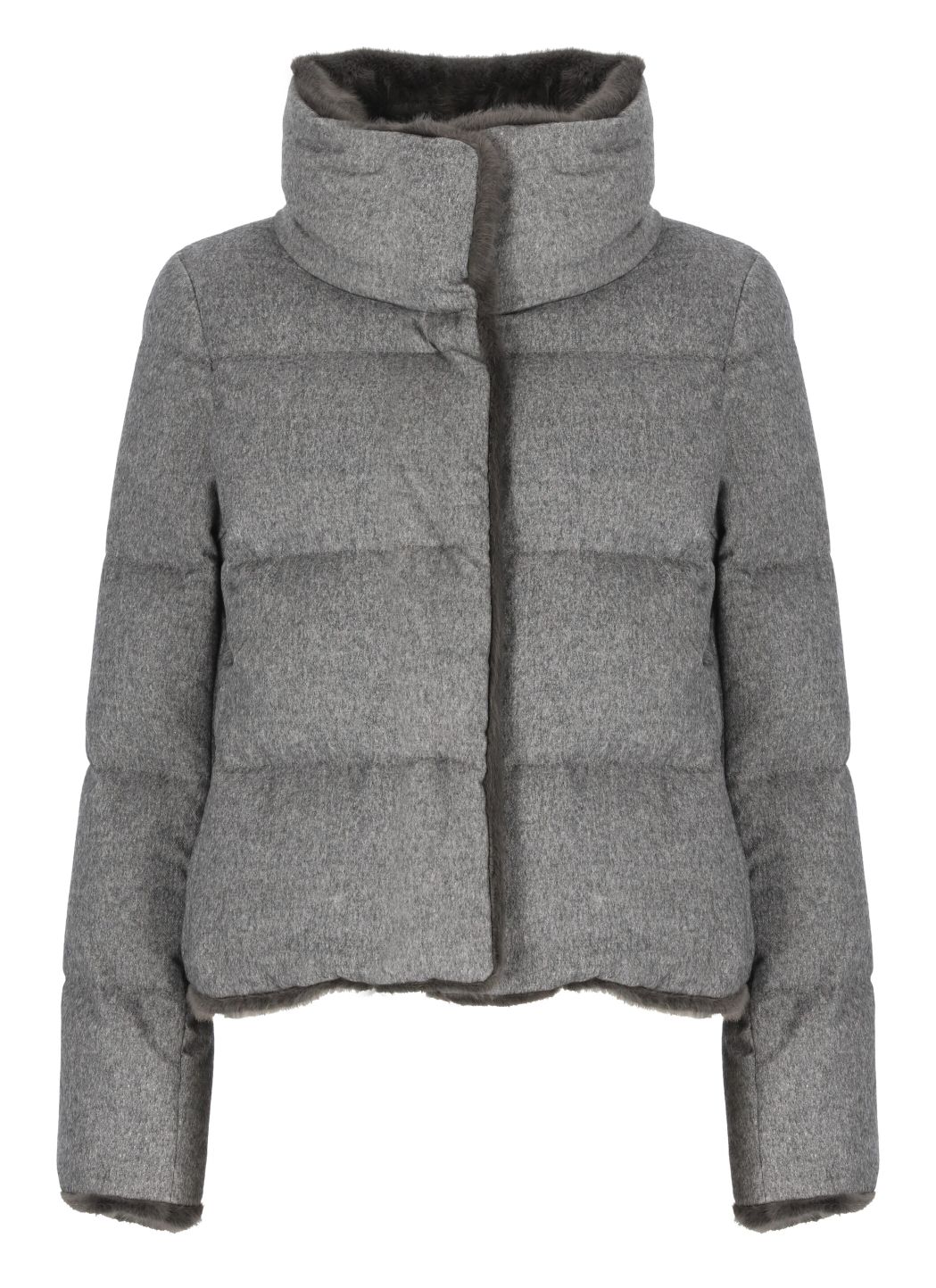 Cashmere and silk down jacket