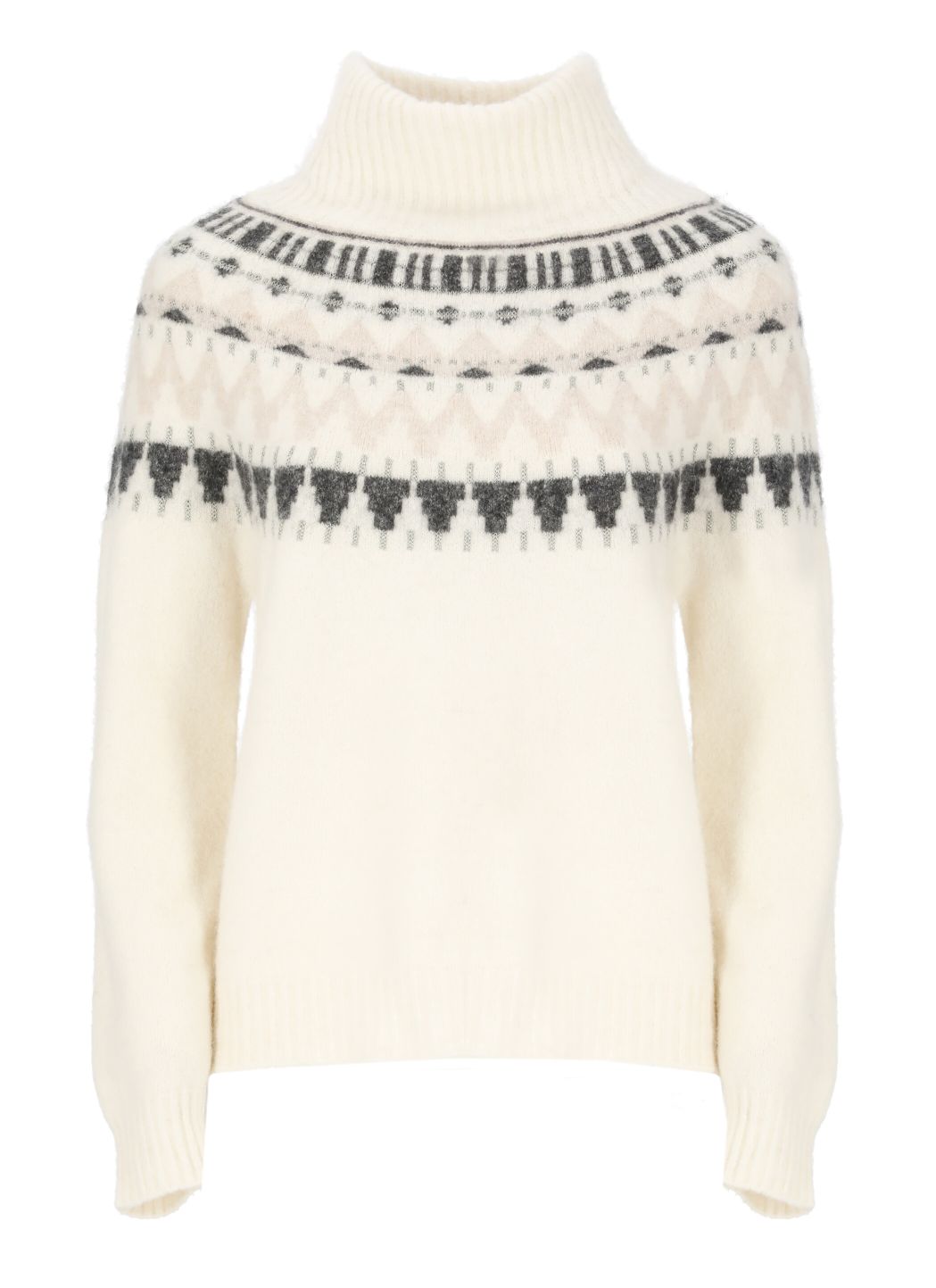 Sweater with geometric pattern