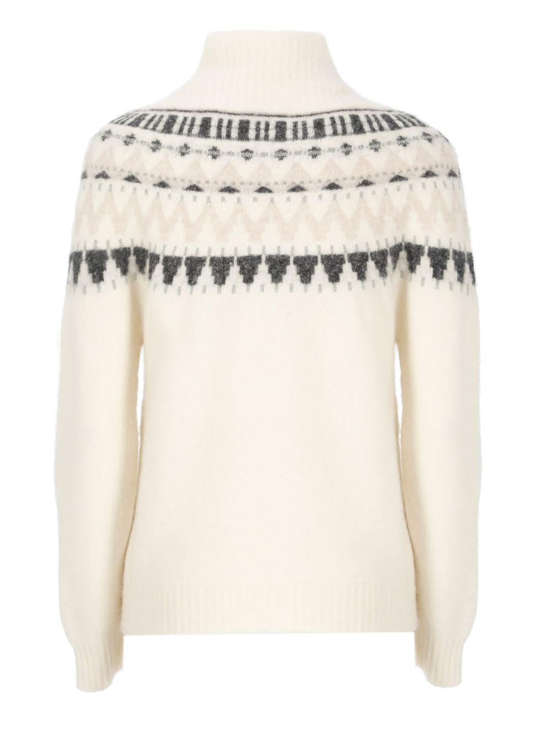 Sweater with geometric pattern