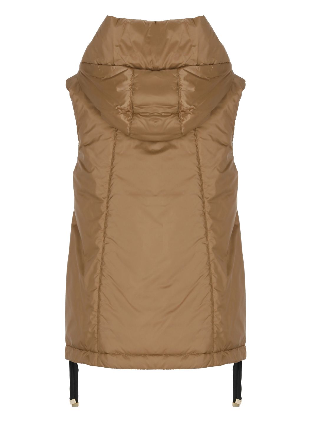 Sleeveless jacket with hood