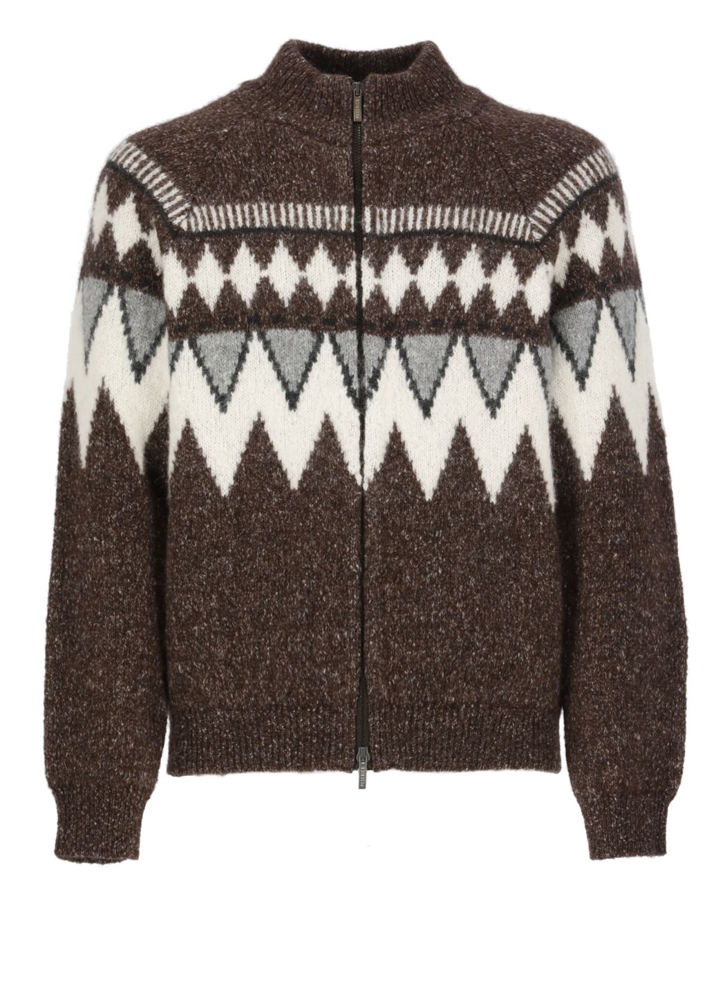 Sweater with geometric pattern