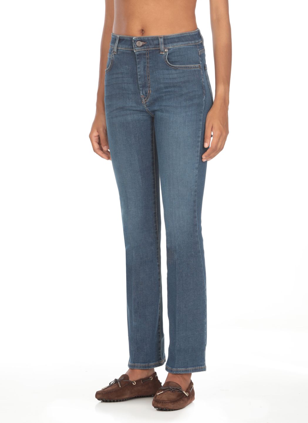 Jeans cropped in cotone