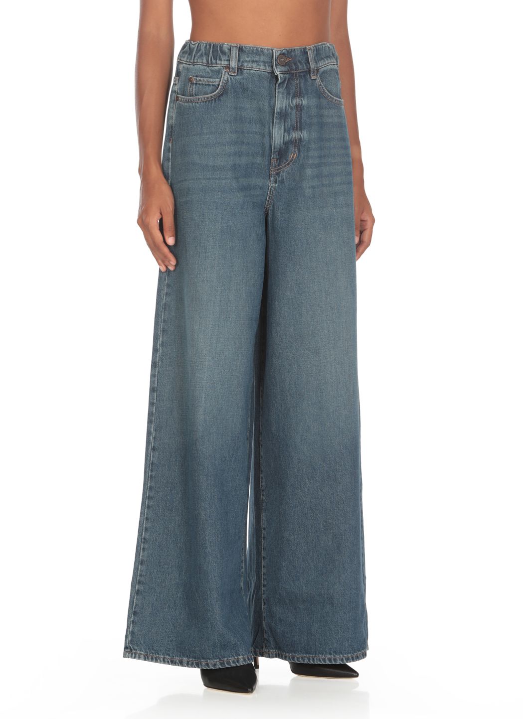 Jeans palazzo in cotone