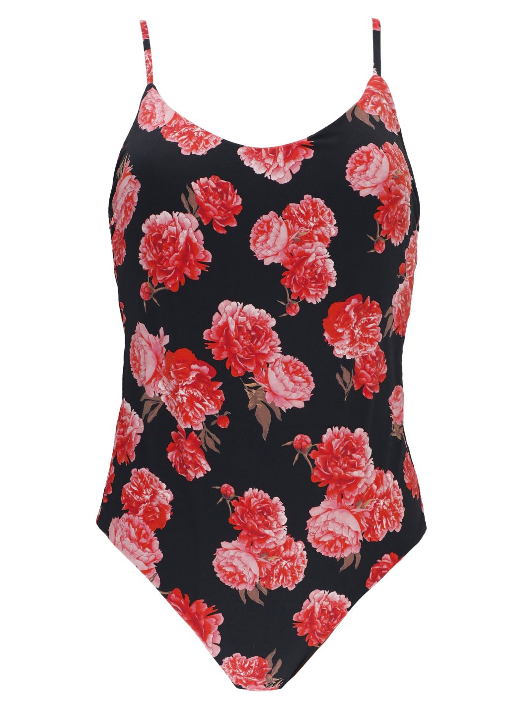 Monokini with floral pattern