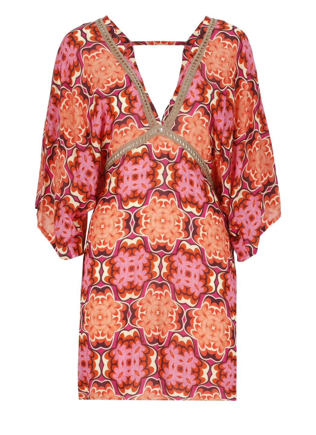 Caftan with floral pattern