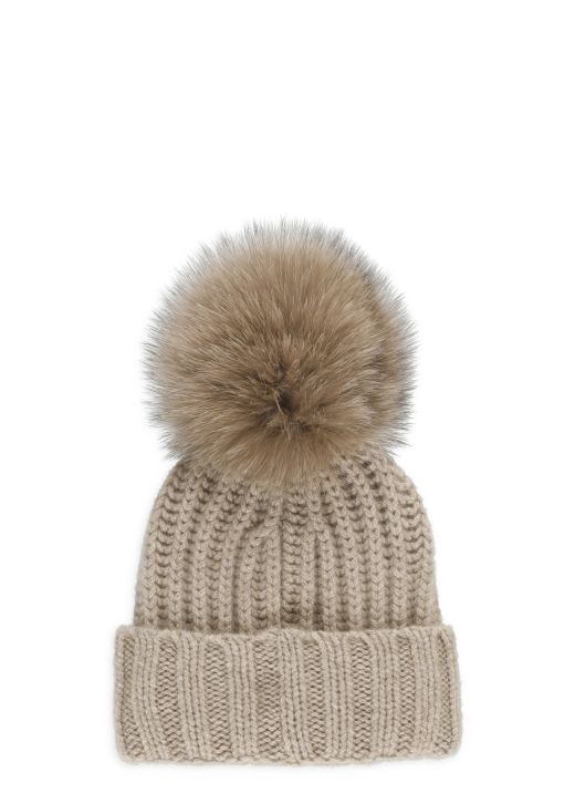 Cashmere beanie cap