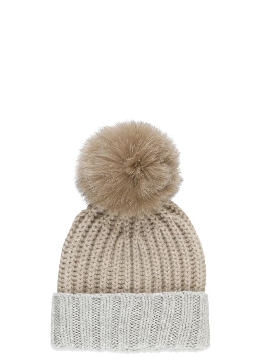 Cashmere beanie cap