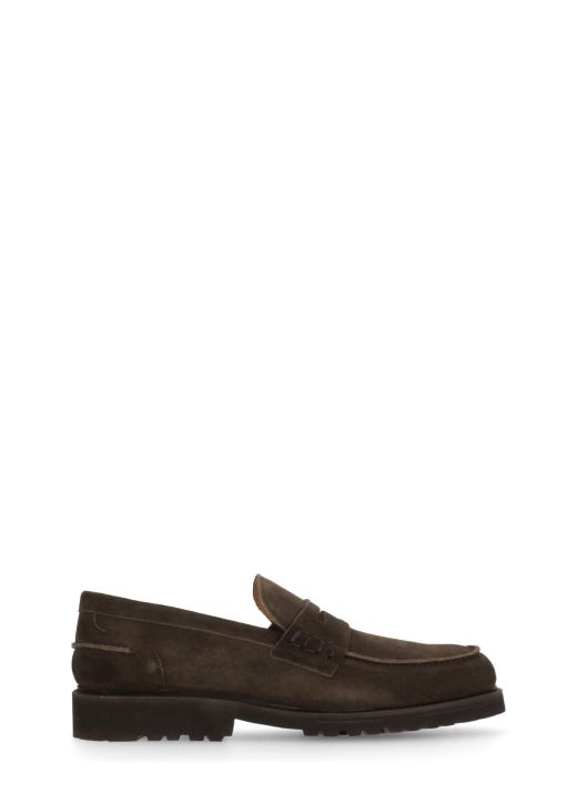 Suede leather loafers