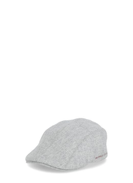 Virgin wool flat cap