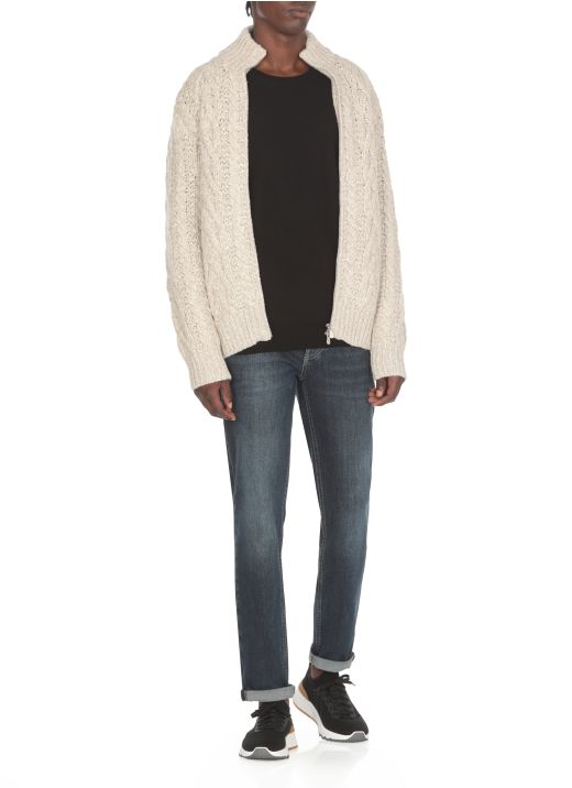 Virgin wool and cashmere sweater