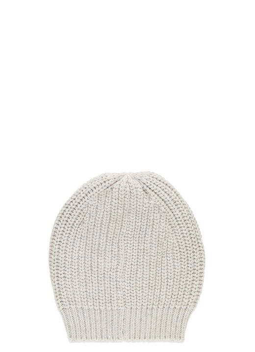 Cashmere and silk beanie cap