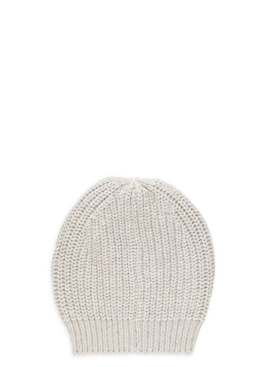 Cashmere and silk beanie cap