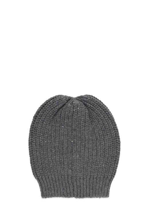 Cashmere and silk beanie cap