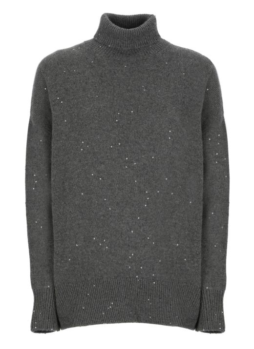 Sweater with paillettes