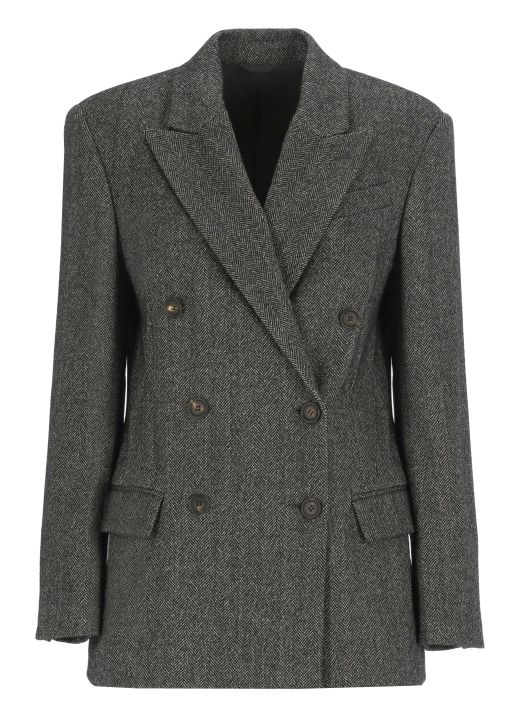 Wool double-breasted jacket