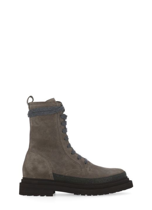 Suede letaher boot