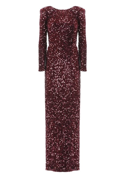 Red carpet dress with paillettes