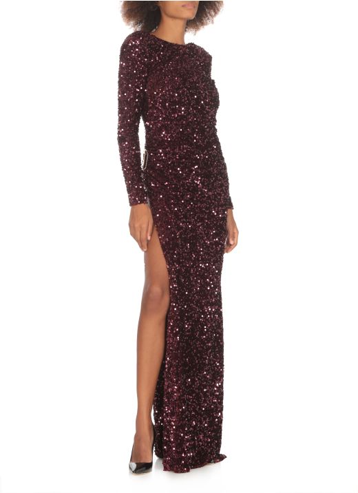 Red carpet dress with paillettes