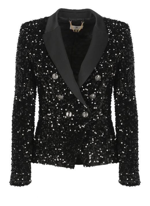 Jacket with paillettes