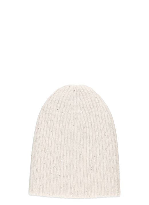 Cashmere and wool beanie cap