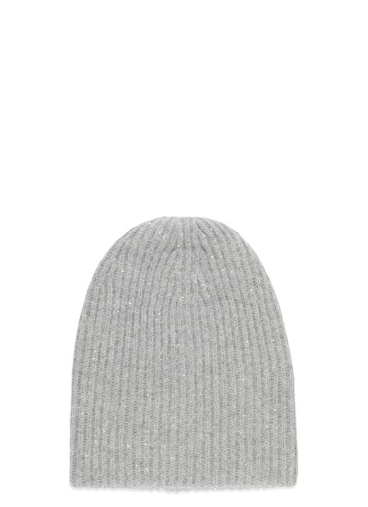 Cashmere and wool beanie cap