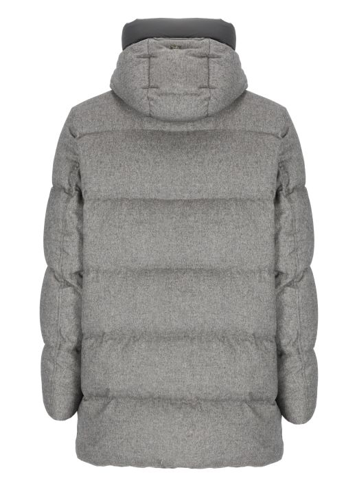 Cashmere and silk padded bomber jacket