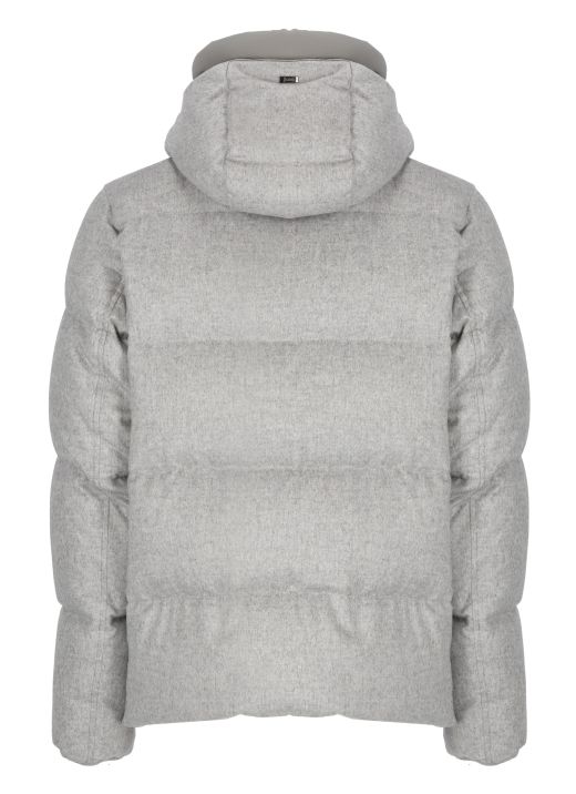 Cashmere and silk padded bomber jacket