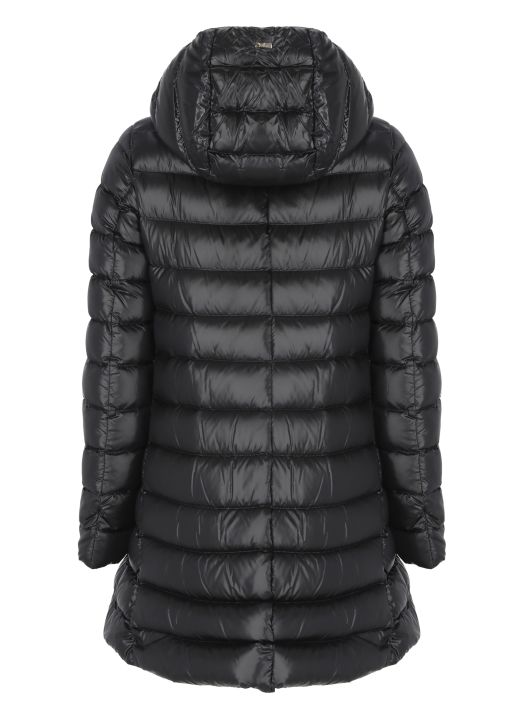 Padded and quilted down jacket