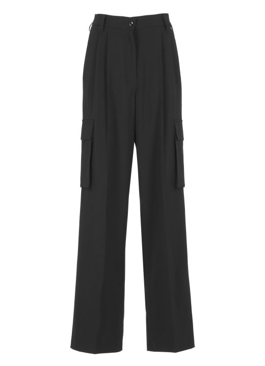 Wool blend palazzo pants