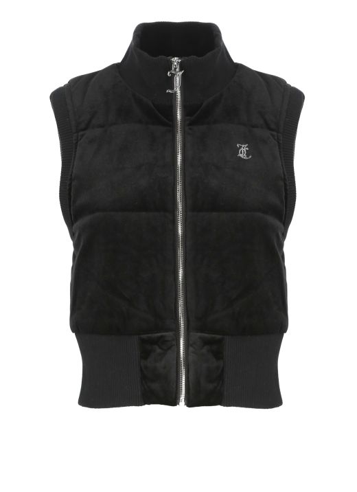 Sleeveless jacket with logo