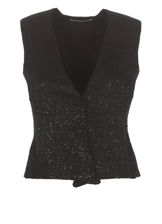 Vest with paillettes