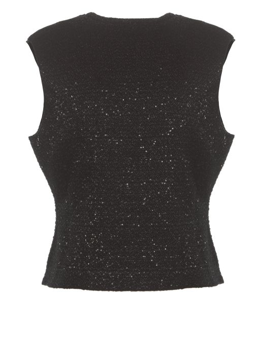 Vest with paillettes