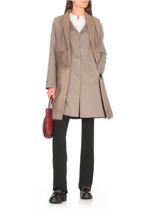 Cashmere and wool coat