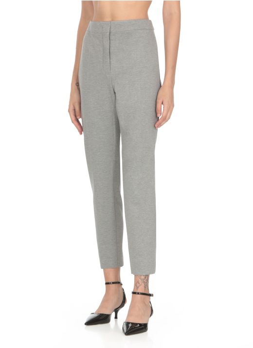 Viscose cropped trousers