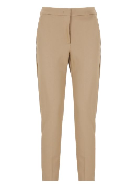 Viscose cropped trousers