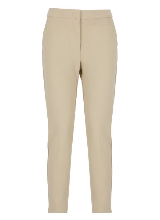 Viscose cropped trousers