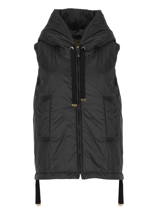 Sleeveless jacket with hood