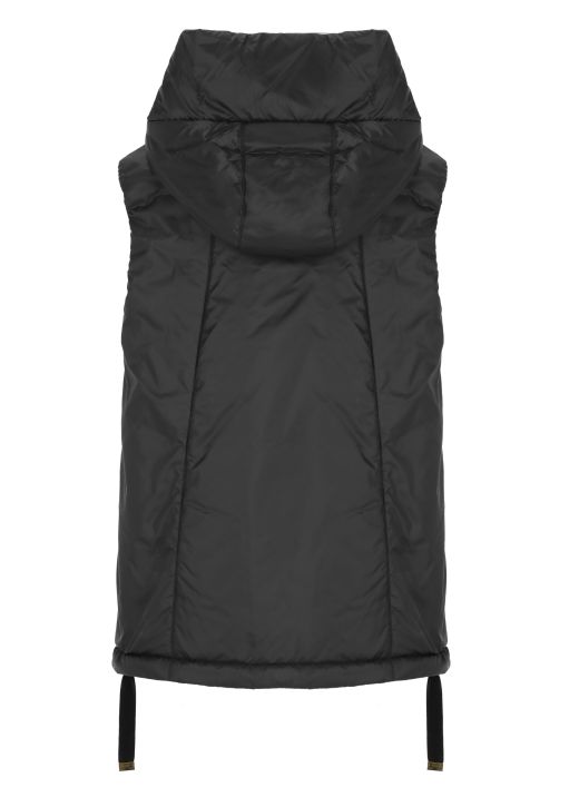 Sleeveless jacket with hood