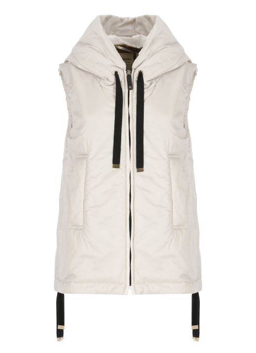 Sleeveless jacket with hood