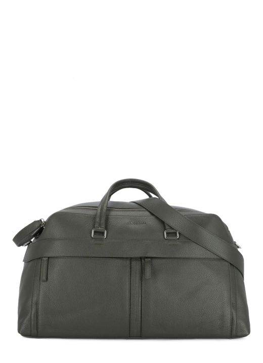 Micron pebbled leather duffel bag